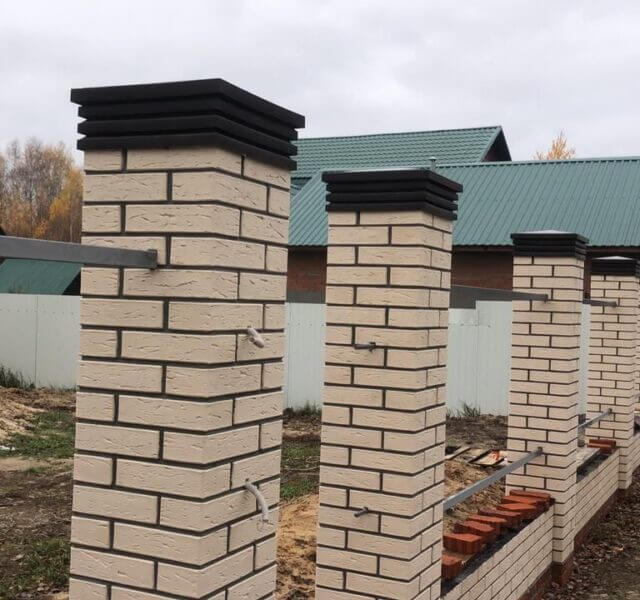 Колпак Zking Бона ХайТек Коричневый на столб 1.5х1.5 кирпича (385х385мм) в Аксае фото