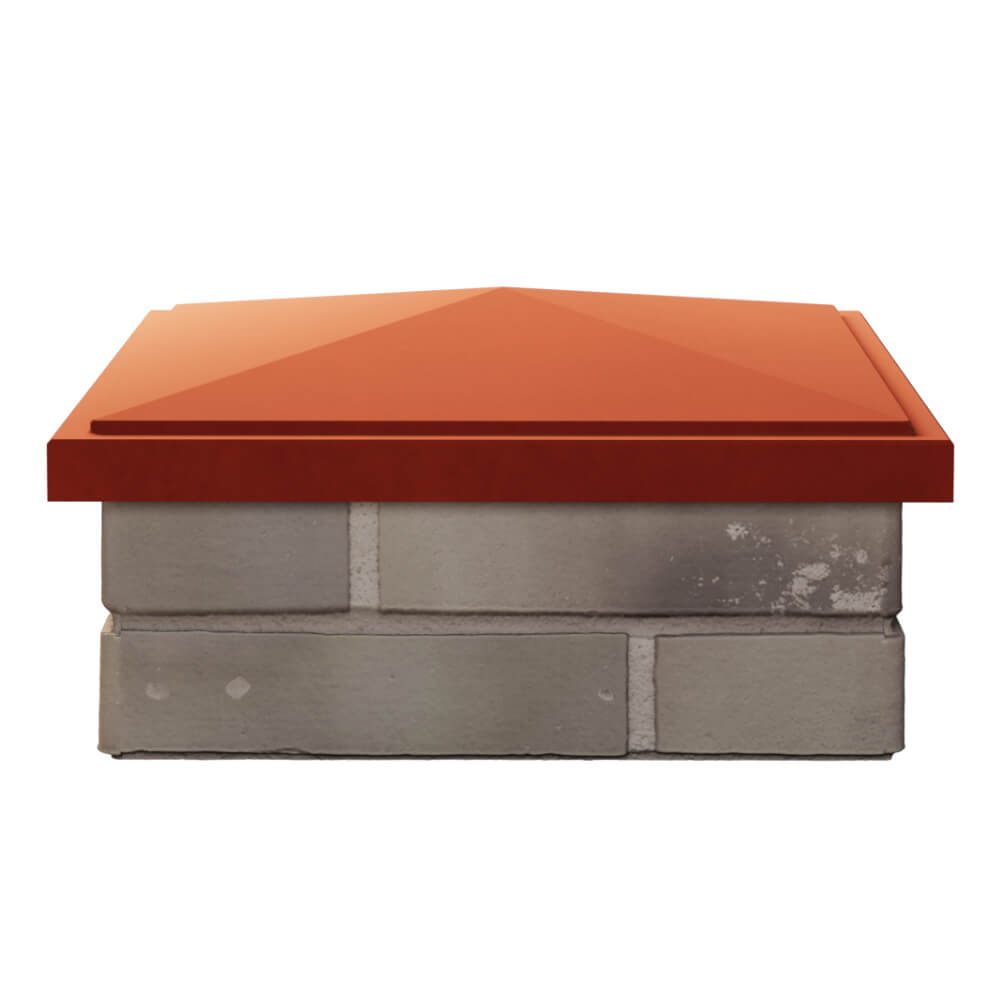 Колпак Zking БонаМоно Красный на столб 1.5х1.5 кирпича (385х385, 400х400мм) Аксай фото