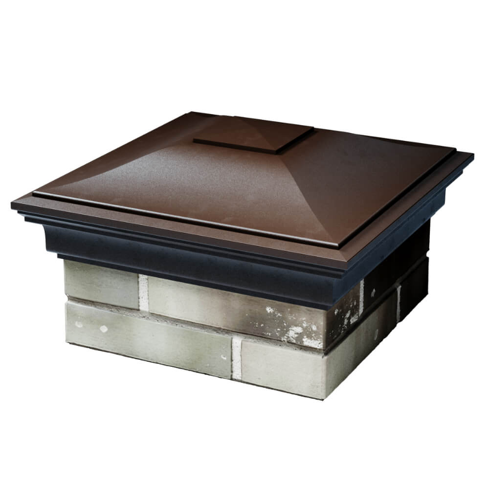 Колпак Zking Монблан Коричневый на столб 1.5х1.5 кирпича (385х385мм) в Аксае фото