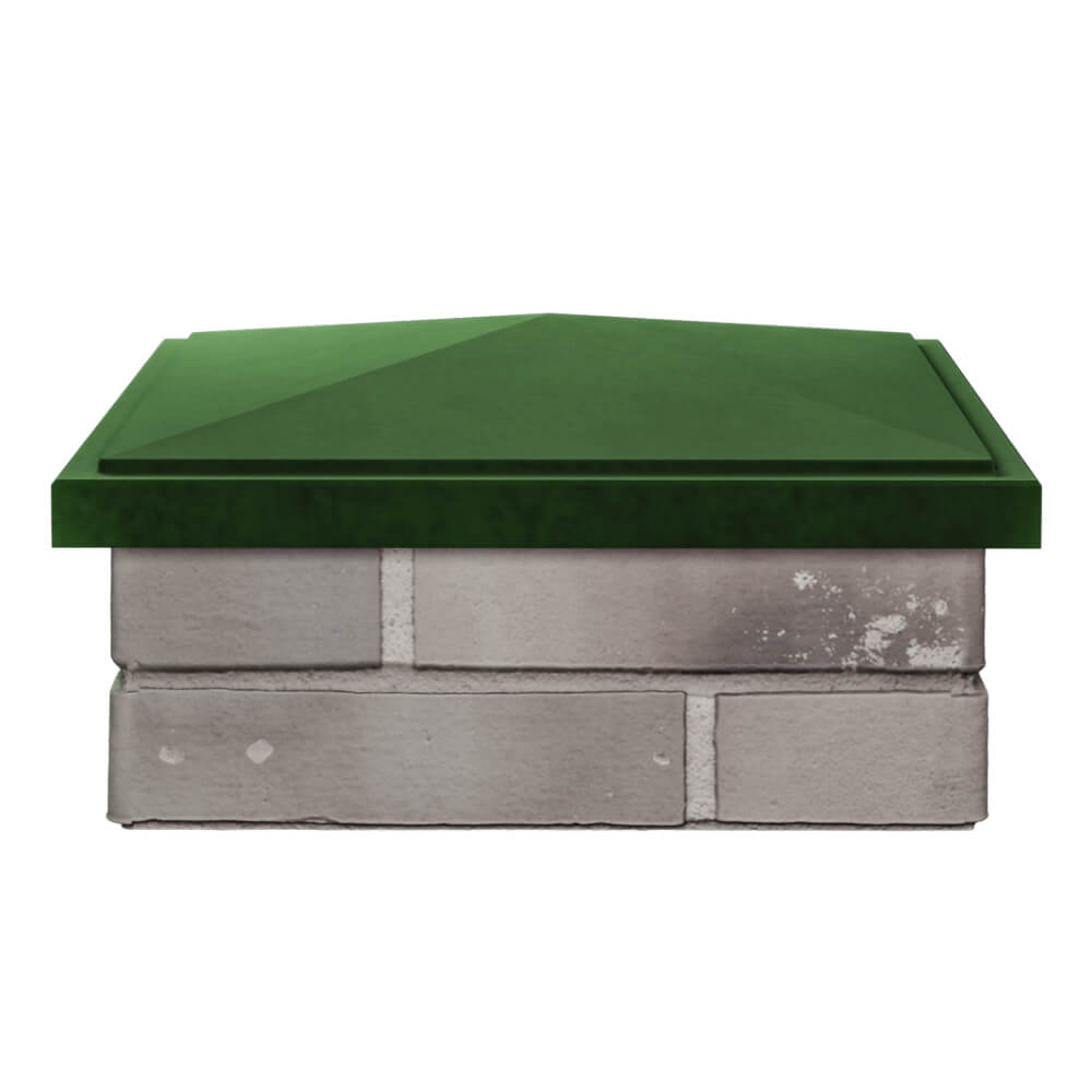 Колпак Zking БонаМоно Зеленый на столб 1.5х1.5 кирпича (385х385, 400х400мм) Аксай фото