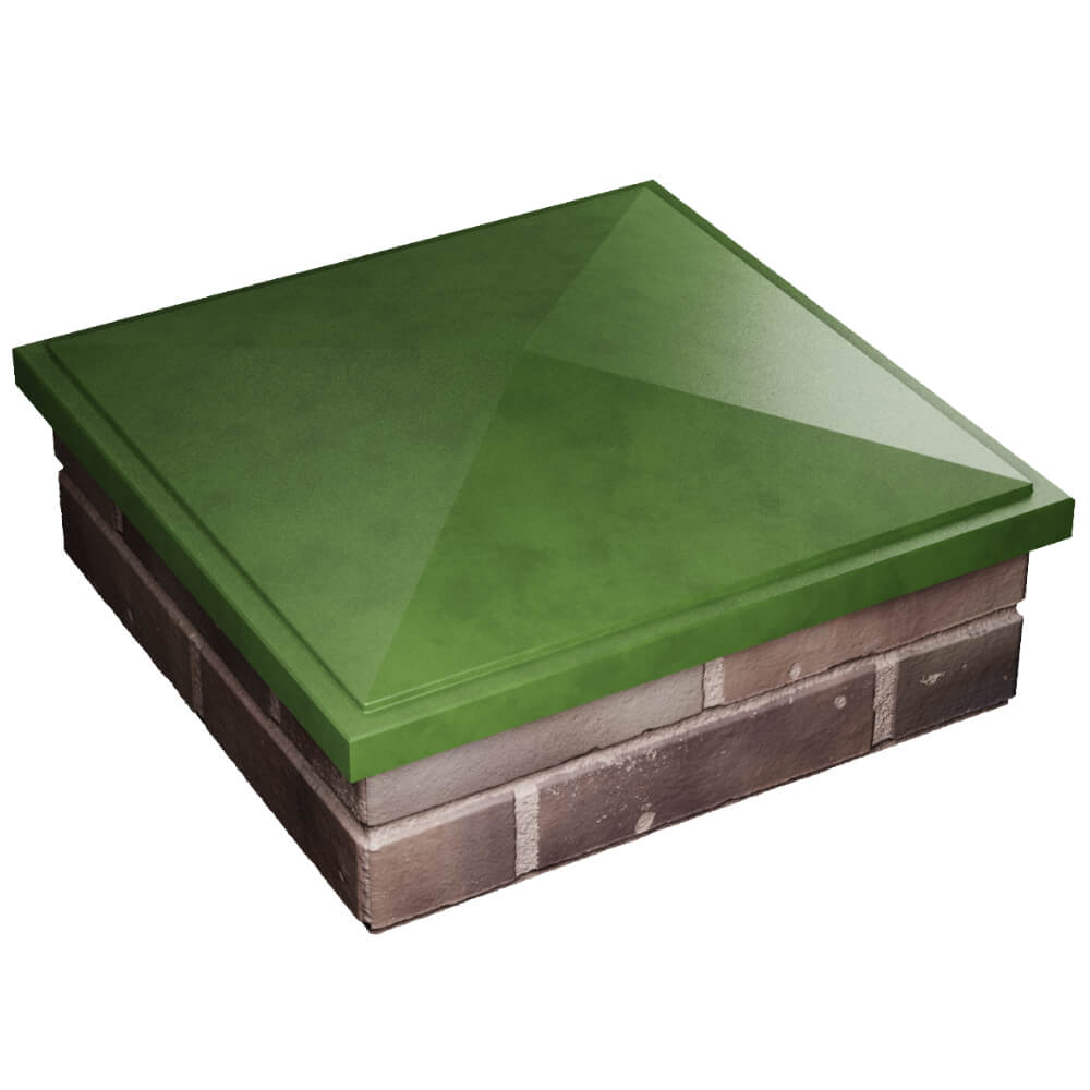 Колпак Zking БонаМоно Зеленый на столб 2х2 кирпича (515х515, 530х530мм) в Аксае фото