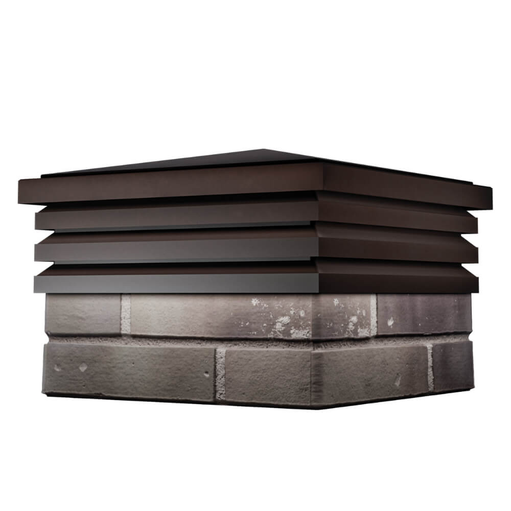 Колпак Zking Бона ХайТек Коричневый на столб 1.5х1.5 кирпича (385х385мм) в Аксае фото