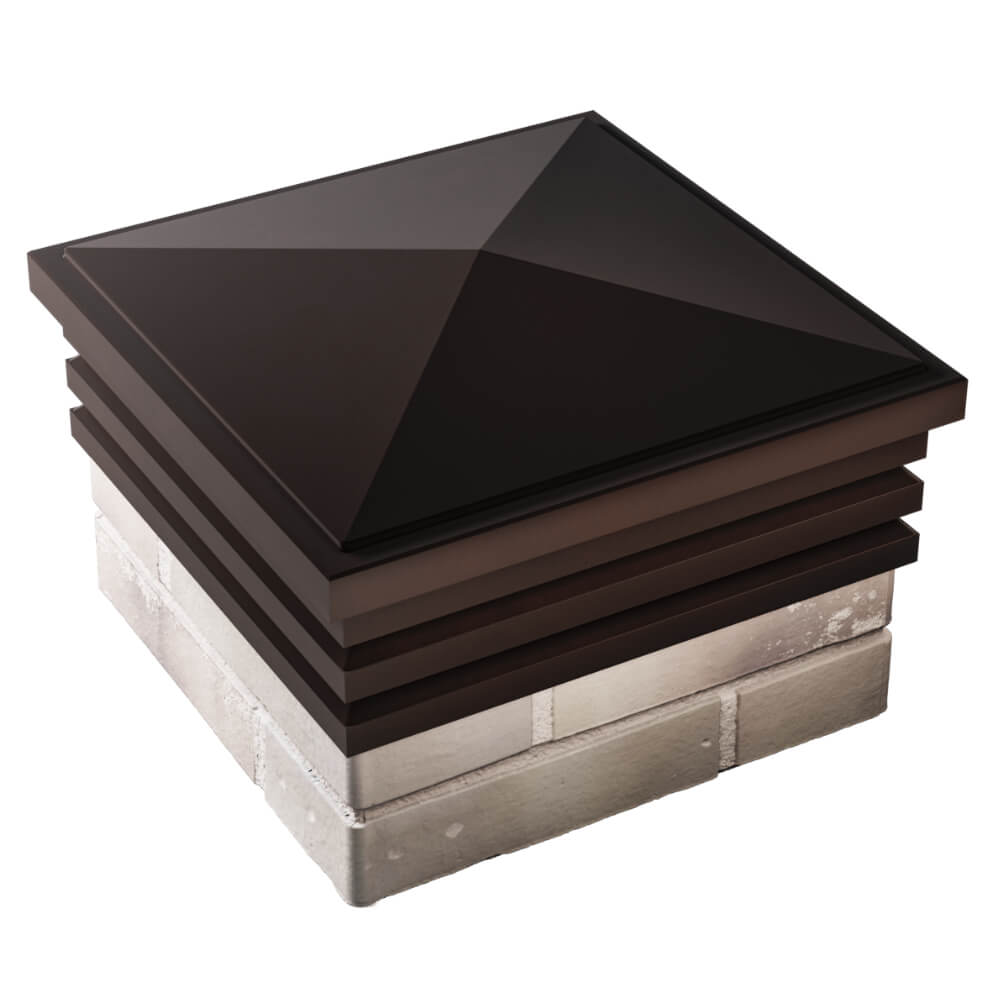 Колпак Zking Бона ХайТек Коричневый на столб 1.5х1.5 кирпича (385х385мм) в Аксае фото