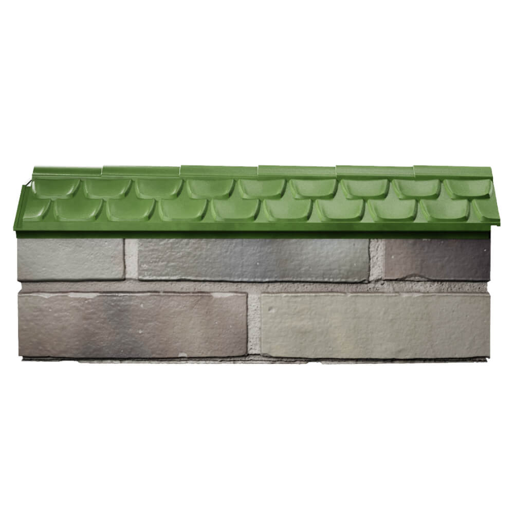 Парапет Zking Эльбрус Зеленый с посадкой на 0.5 кирпича (130мм) в Аксае фото