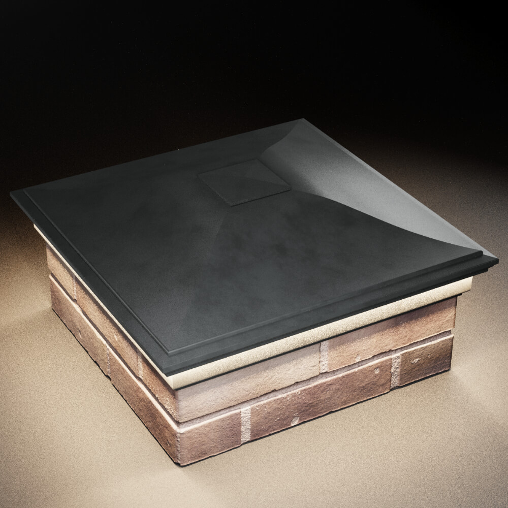 Колпак Zking Монблан Серый на столб 2х2 кирпича (515х515мм) c подсветкой в Аксае фото