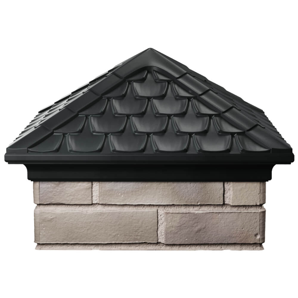 Колпак Zking Эльбрус Черный на столб 1.5х1.5 кирпича (385х385мм) Аксай фото