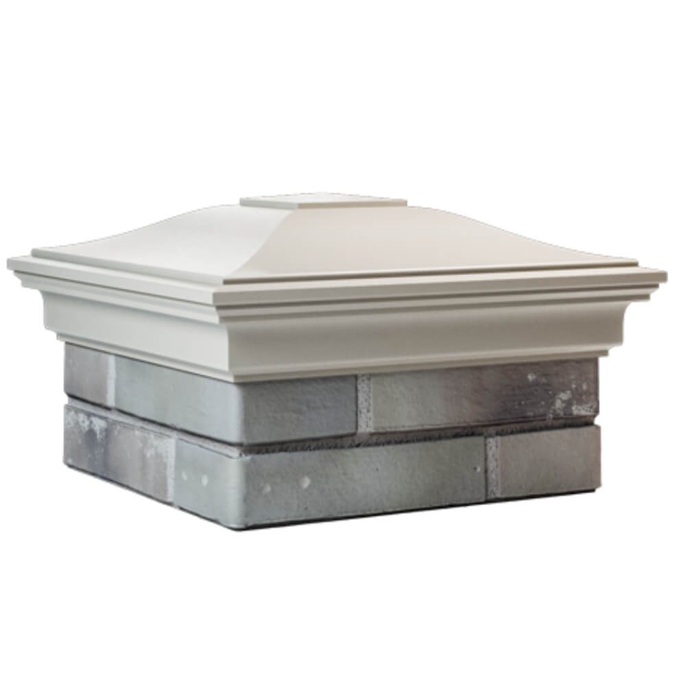 Колпак Zking Монблан Бежевый на столб 1.5х1.5 кирпича (385х385мм) в Аксае фото