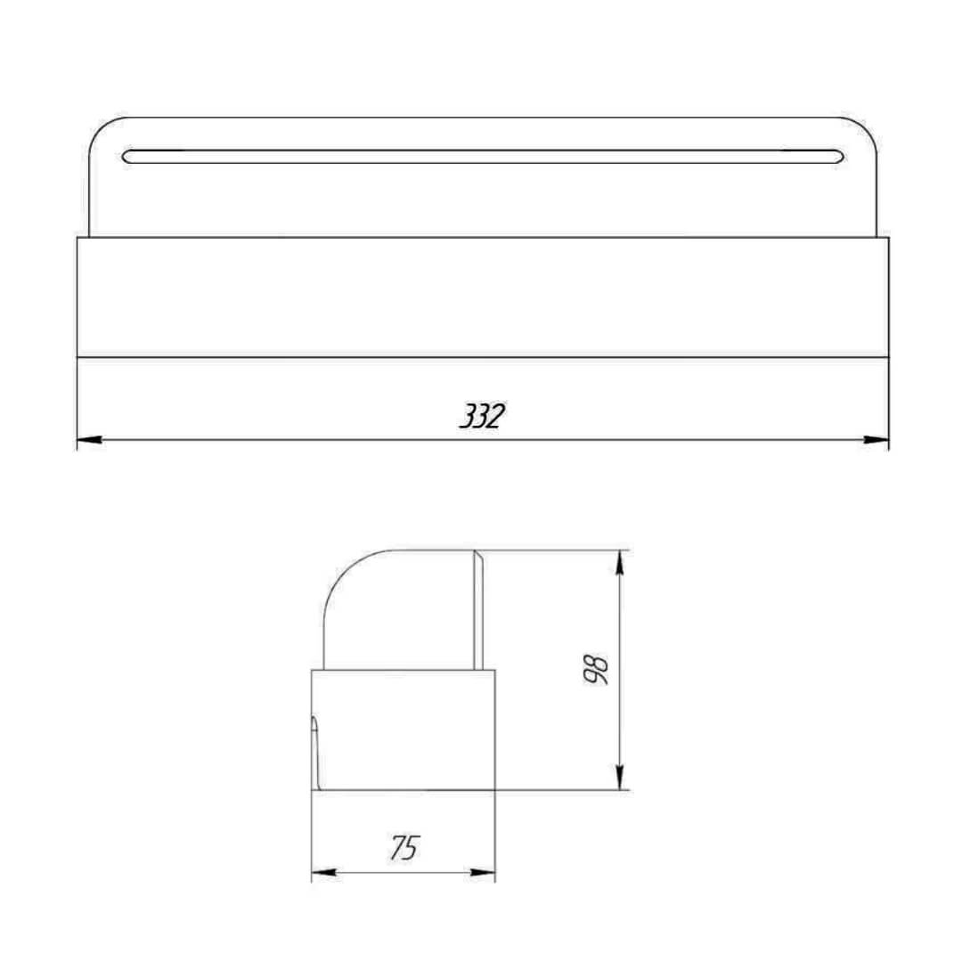 LED Светильник для шаговой плиты STONE Графитовый Серый 330х75х98мм в Аксае фото