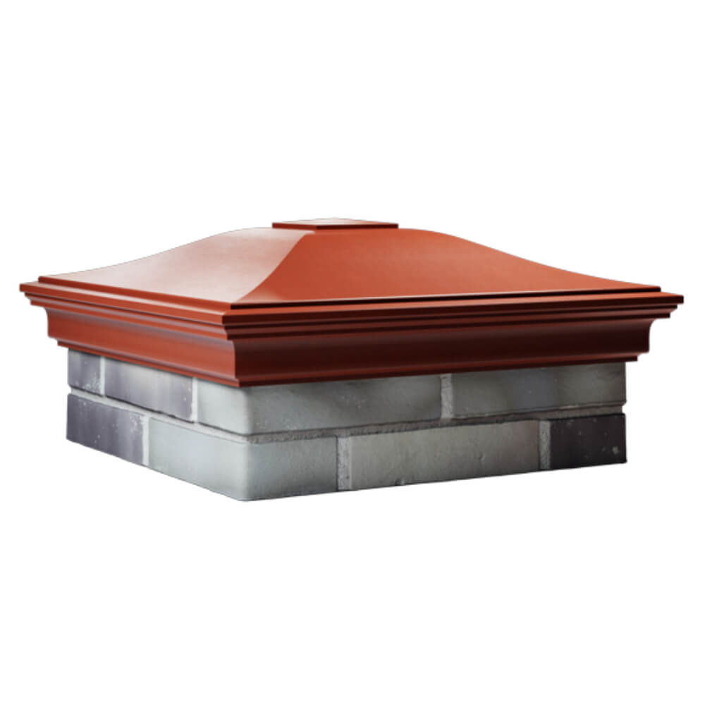 Колпак Zking Монблан Красный на столб 2х2 кирпича (515х515мм) в Аксае фото