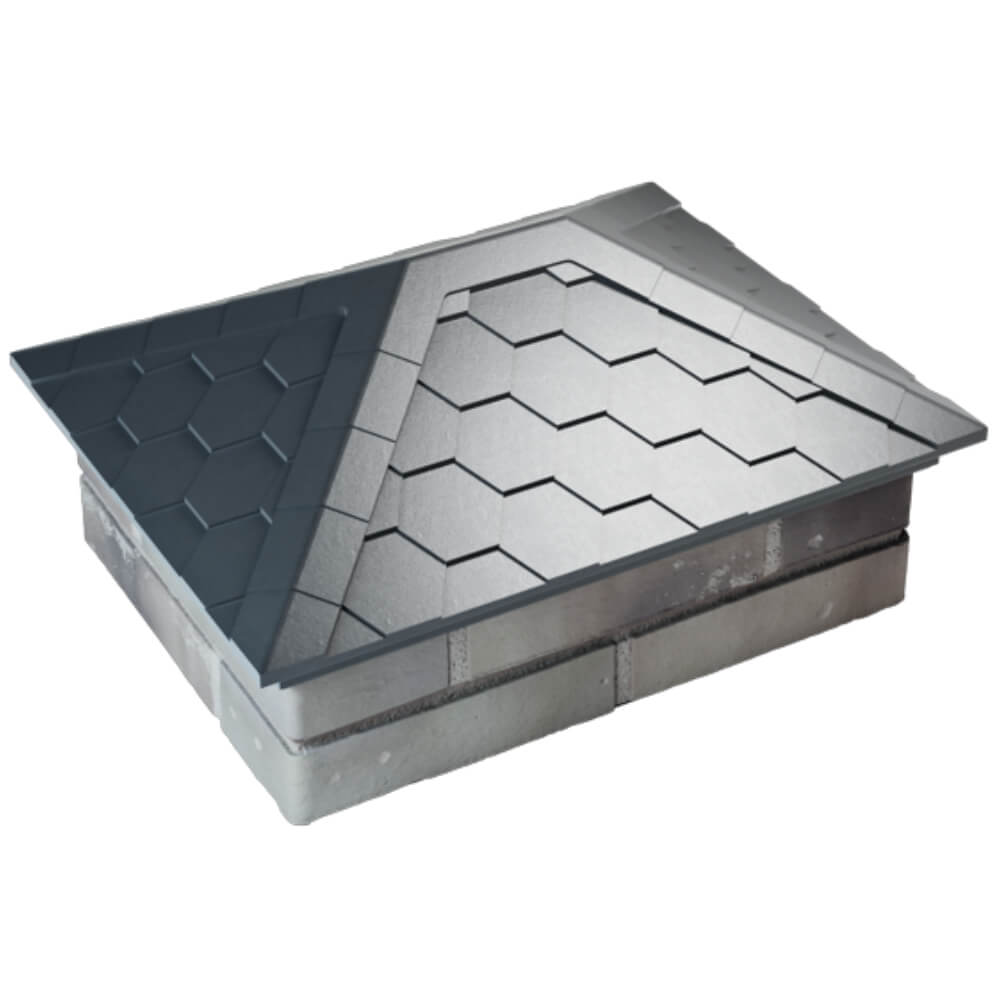 Колпак Zking Эверест Серый на столб 2х1.5 кирпича (520х390мм) Аксай фото