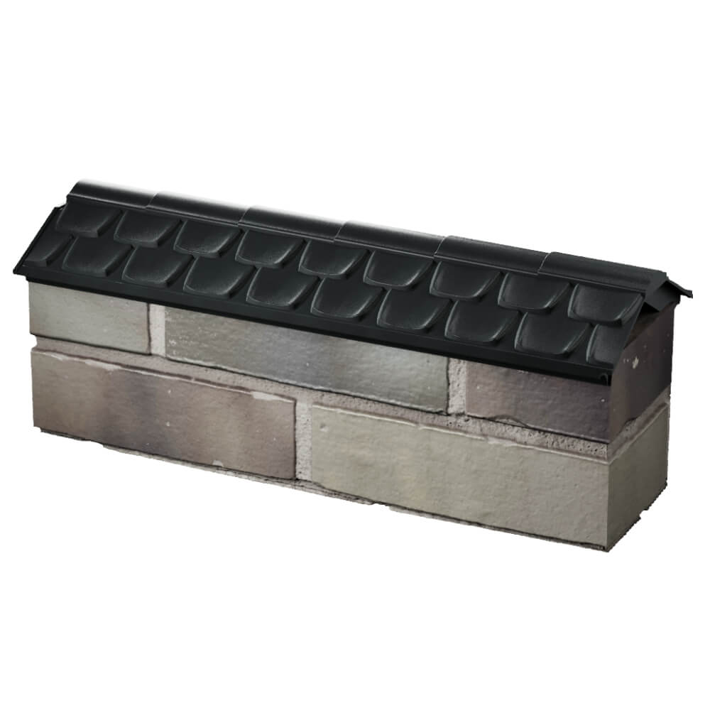 Парапет Zking Эльбрус Черный с посадкой на 0.5 кирпича (130мм) в Аксае фото