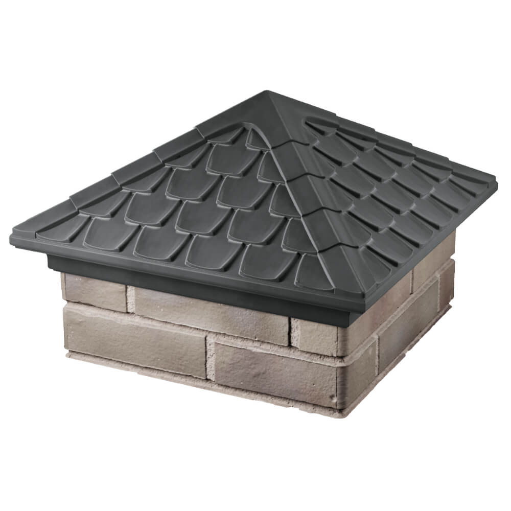 Колпак Zking Эльбрус Серый на столб 1.5х1.5 кирпича (385х385мм) в Аксае фото