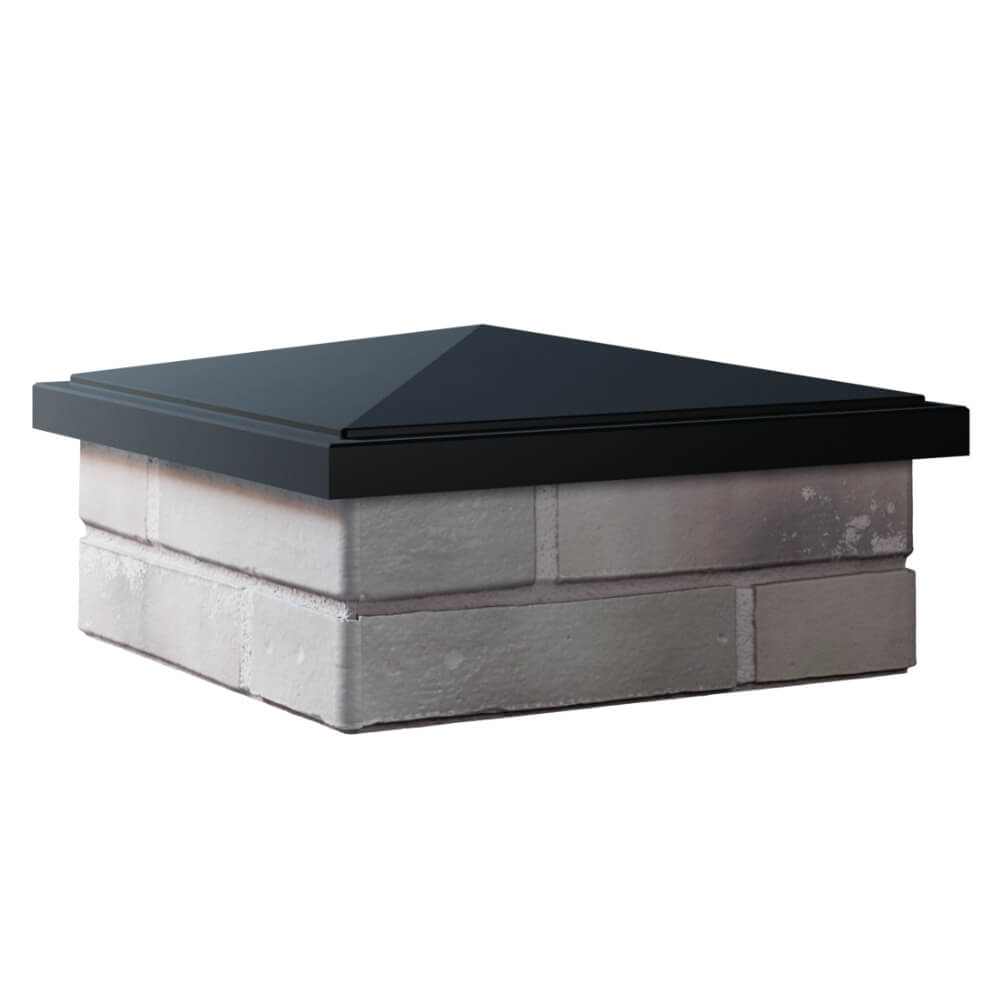 Колпак Zking БонаМоно Черный на столб 1.5х1.5 кирпича (385х385, 400х400мм) в Аксае фото