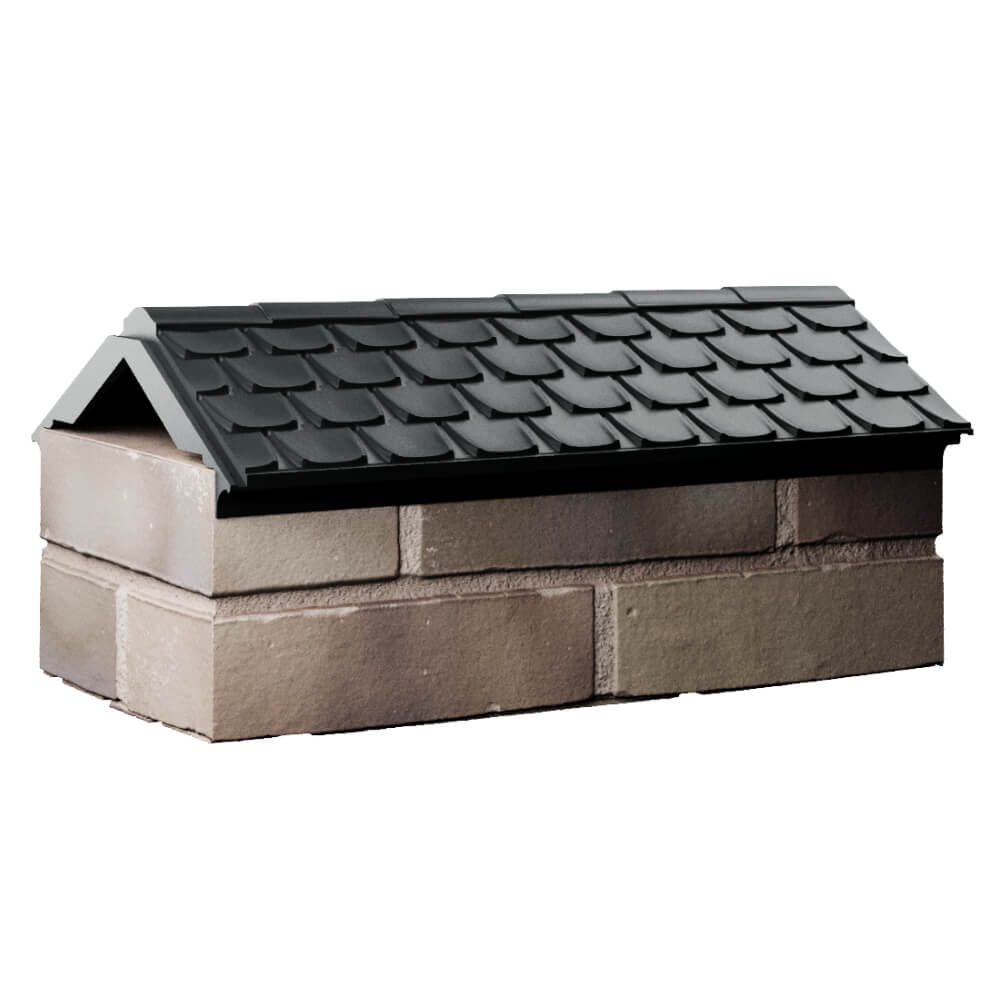 Парапет Zking Эльбрус Черный с посадкой на 1 кирпич (255мм) Аксай фото