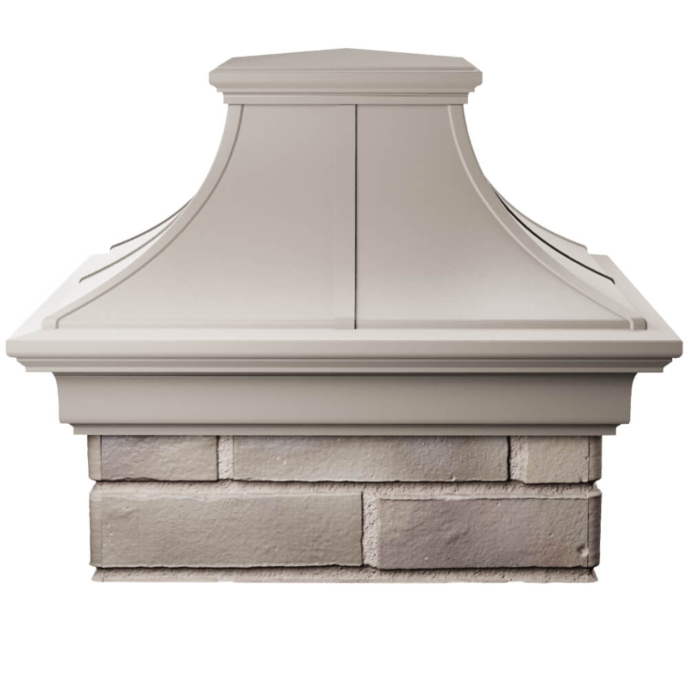 Колпак Zking Монблан Премиум Бежевый на столб 1.5х1.5 кирпича (385х385мм) Аксай фото