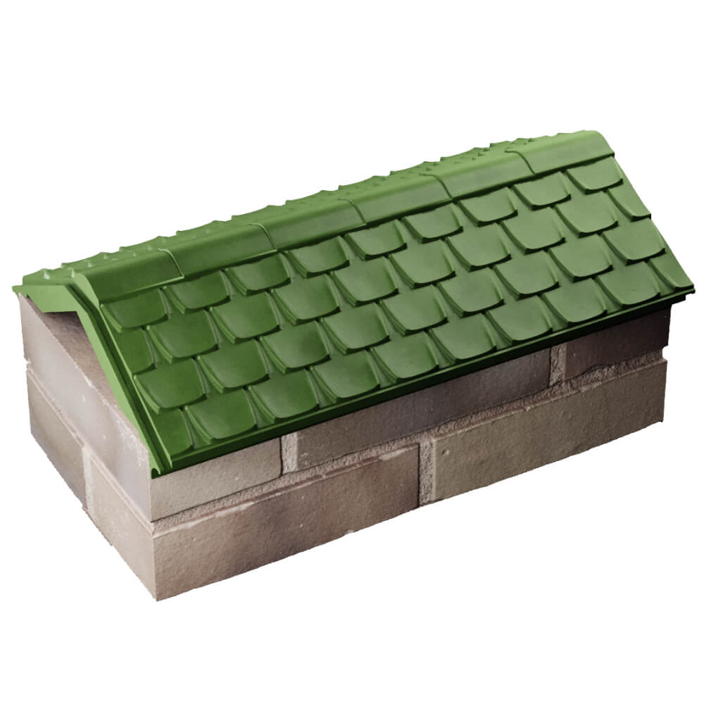 Парапет Zking Эльбрус Зеленый с посадкой на 1 кирпич (255мм) в Аксае фото