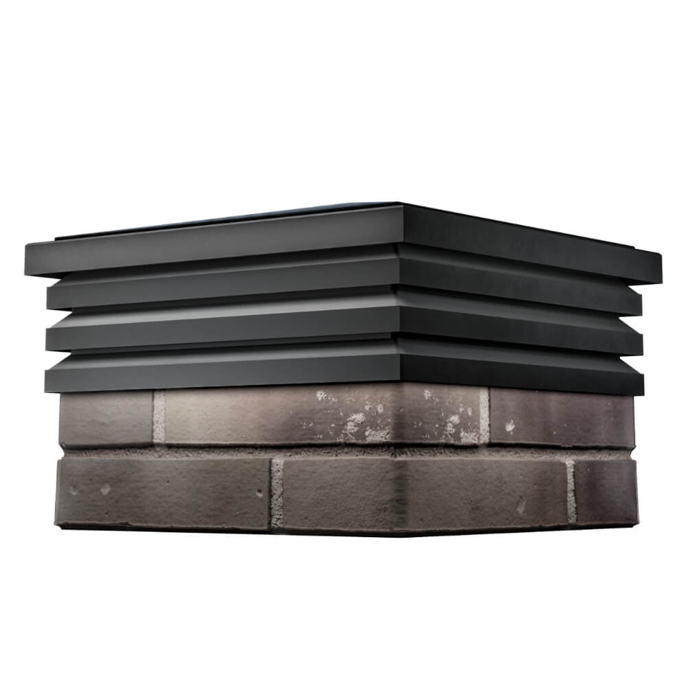 Колпак Zking Бона ХайТек Черный на столб 1.5х1.5 кирпича (385х385мм) в Аксае фото