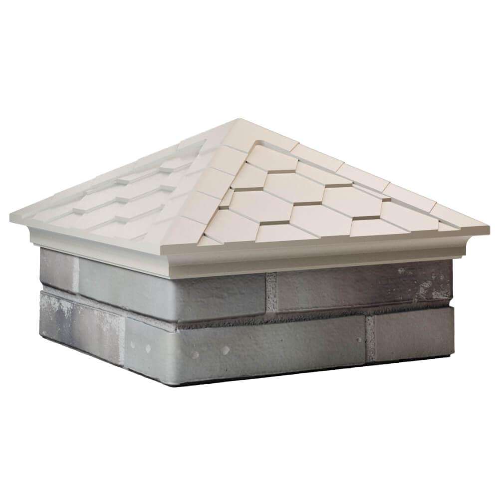 Колпак Zking Эверест Бежевый на столб 1.5х1.5 кирпича (390х390мм) в Аксае фото