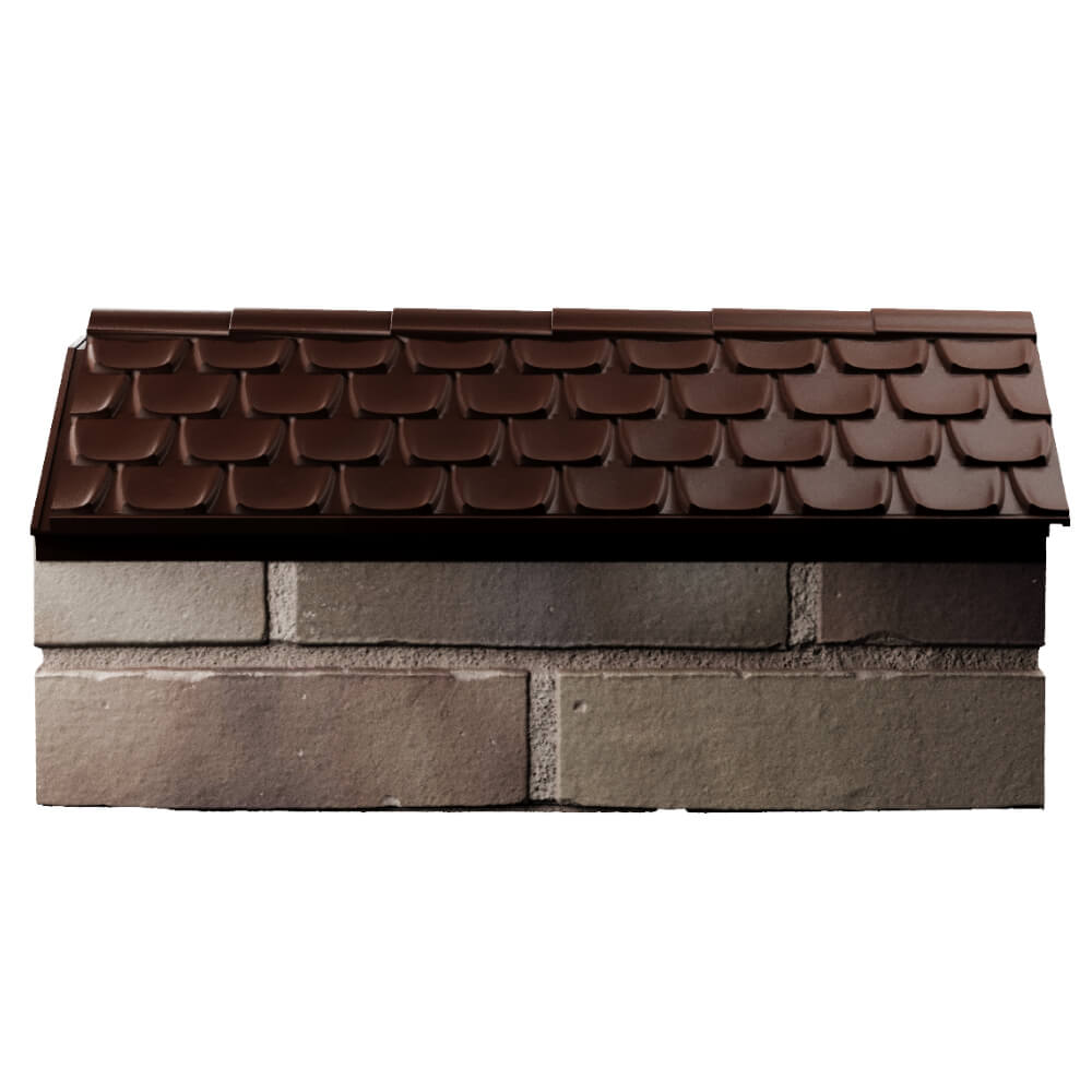 Парапет Zking Эльбрус Коричневый с посадкой на 1 кирпич (255мм) в Аксае фото