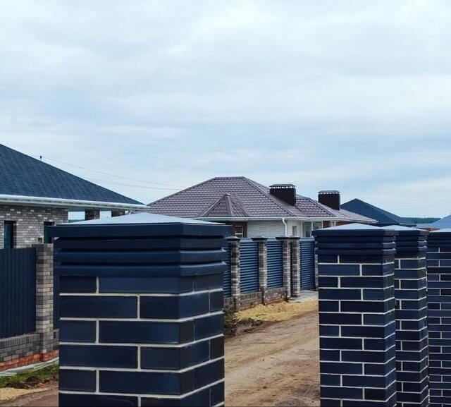 Колпак Zking Бона ХайТек Серый на столб 1.5х1.5 кирпича (385х385мм) в Аксае фото