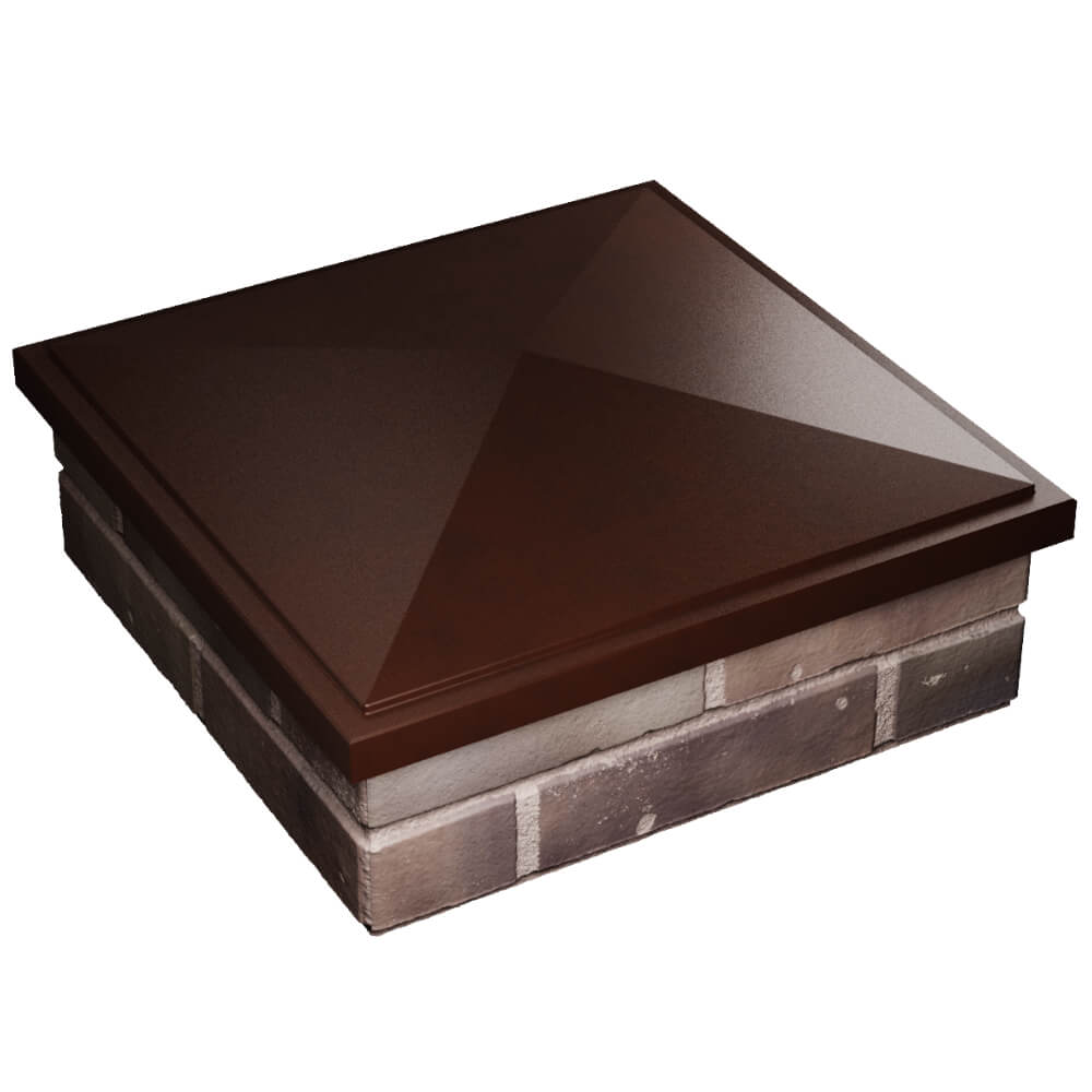 Колпак Zking БонаМоно Коричневый на столб 2х2 кирпича (515х515, 530х530мм) в Аксае фото