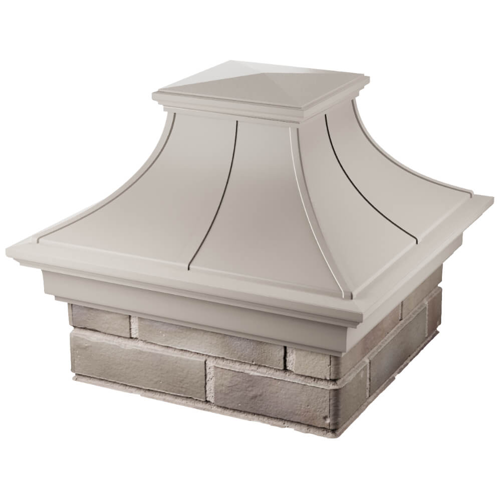 Колпак Zking Монблан Премиум Бежевый на столб 1.5х1.5 кирпича (385х385мм) в Аксае фото