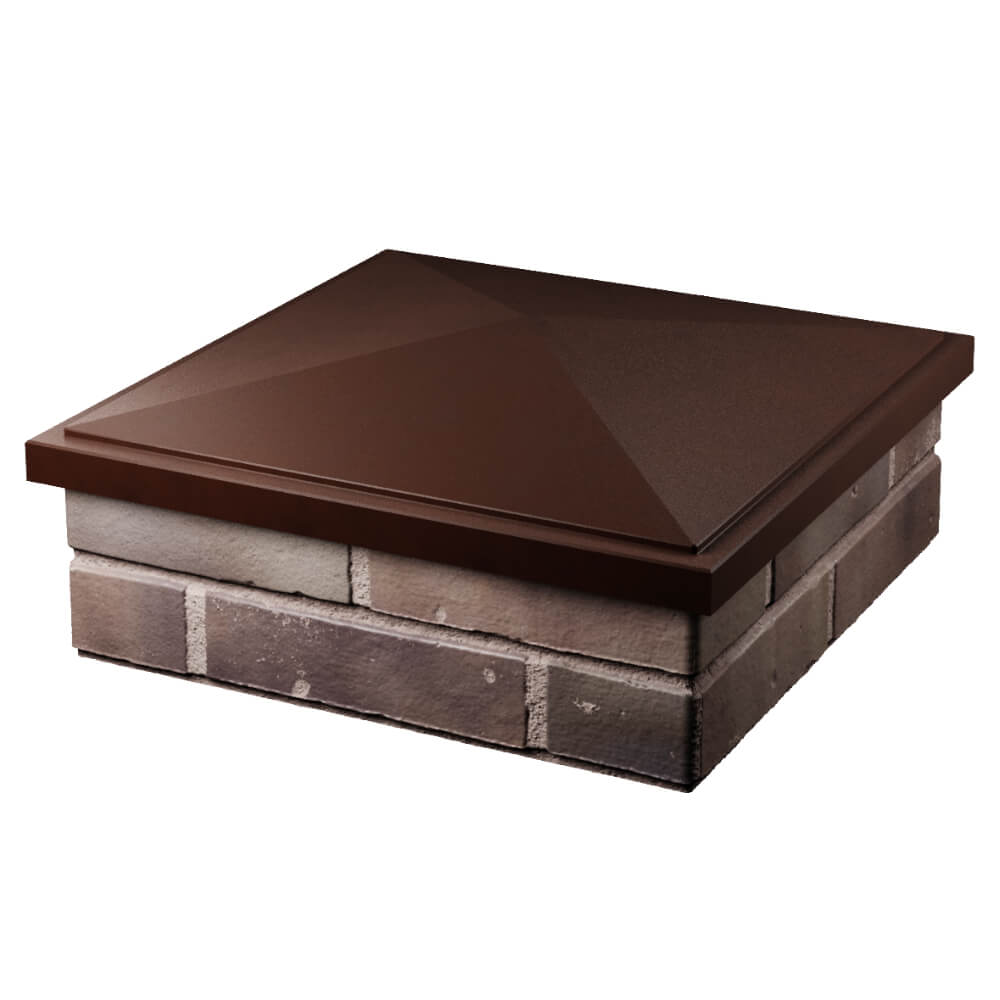 Колпак Zking БонаМоно Коричневый на столб 2х2 кирпича (515х515, 530х530мм) в Аксае фото