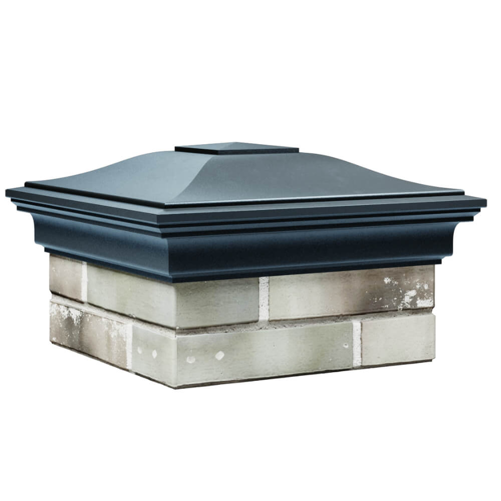 Колпак Zking Монблан Серый на столб 1.5х1.5 кирпича (385х385мм) в Аксае фото