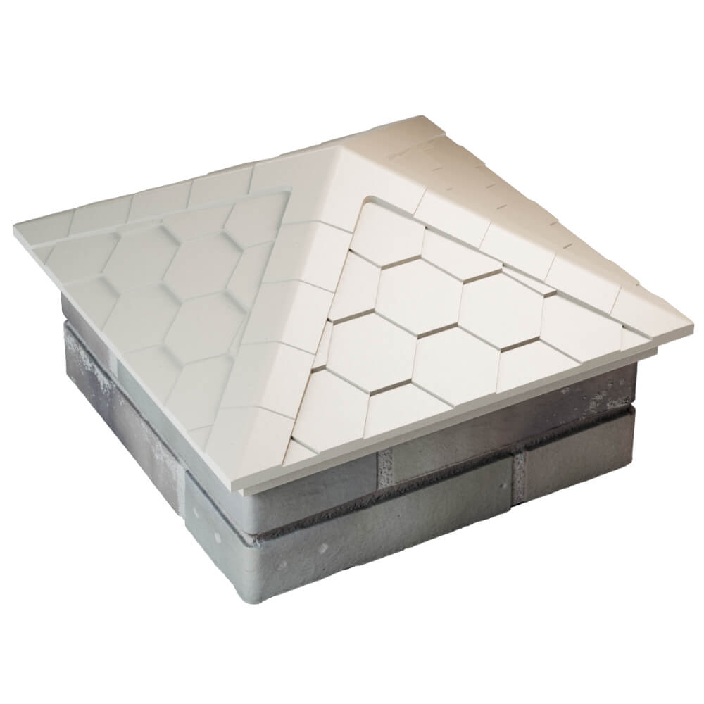 Колпак Zking Эверест Бежевый на столб 1.5х1.5 кирпича (390х390мм) в Аксае фото