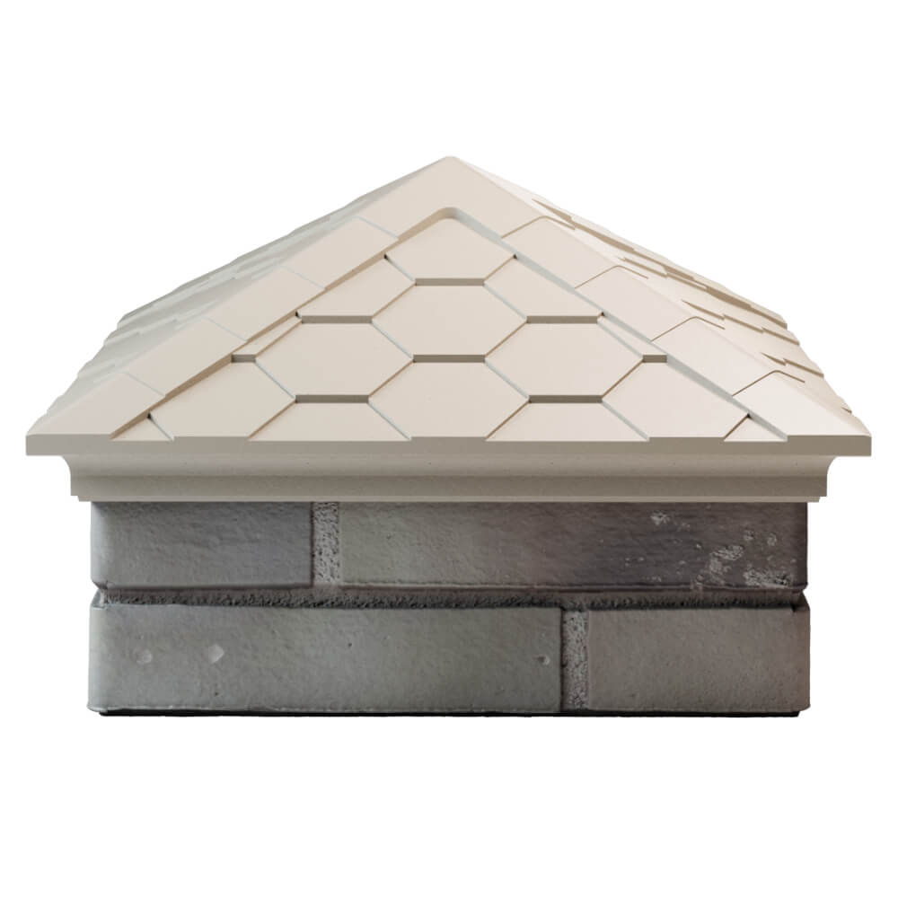 Колпак Zking Эверест Бежевый на столб 1.5х1.5 кирпича (390х390мм) Аксай фото