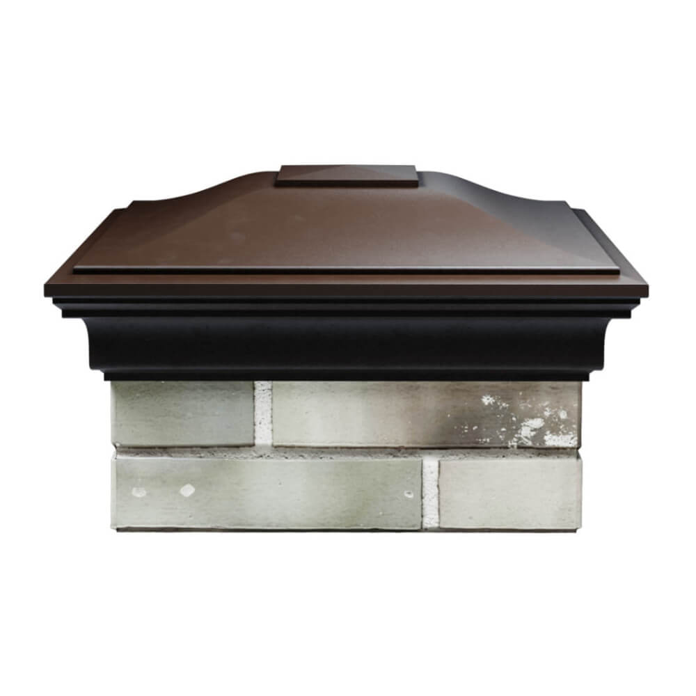 Колпак Zking Монблан Коричневый на столб 1.5х1.5 еврокирпича 0.7НФ (355х355мм) Аксай фото