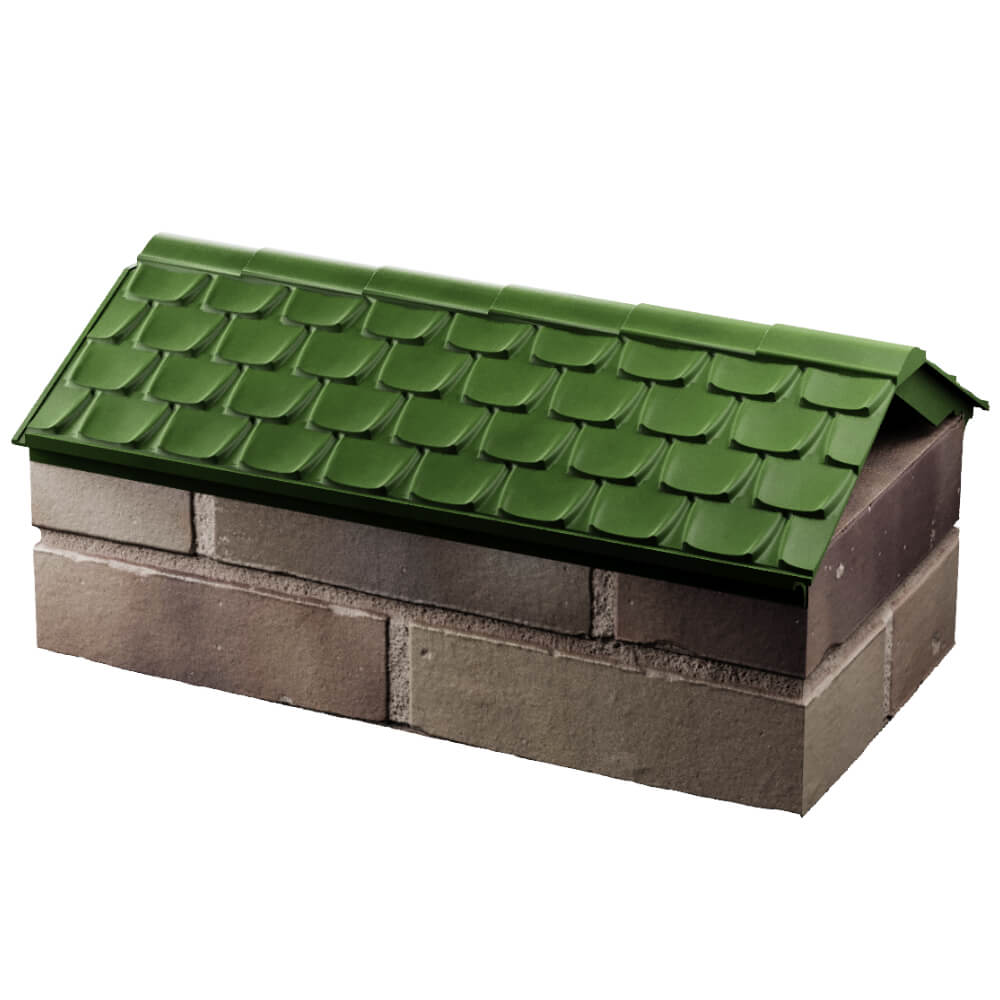 Парапет Zking Эльбрус Зеленый с посадкой на 1 кирпич (255мм) в Аксае фото