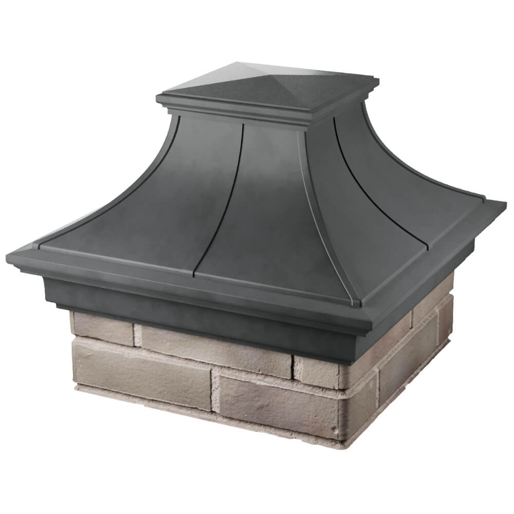 Колпак Zking Монблан Премиум Серый на столб 1.5х1.5 кирпича (385х385мм) в Аксае фото