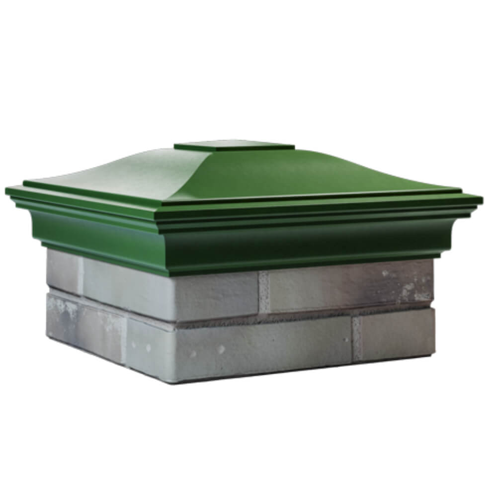 Колпак Zking Монблан Зеленый на столб 1.5х1.5 кирпича (385х385мм) в Аксае фото