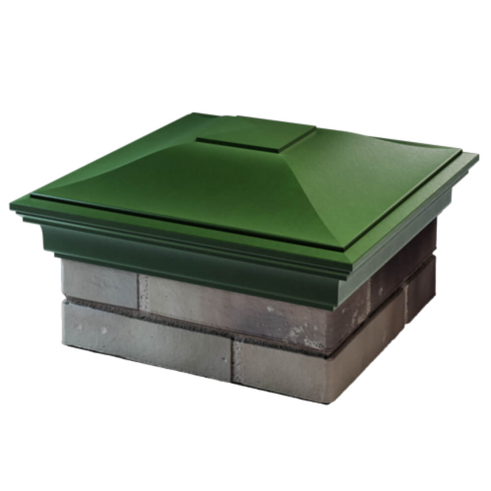 Колпак Zking Монблан Зеленый на столб 1.5х1.5 кирпича (385х385мм) в Аксае фото
