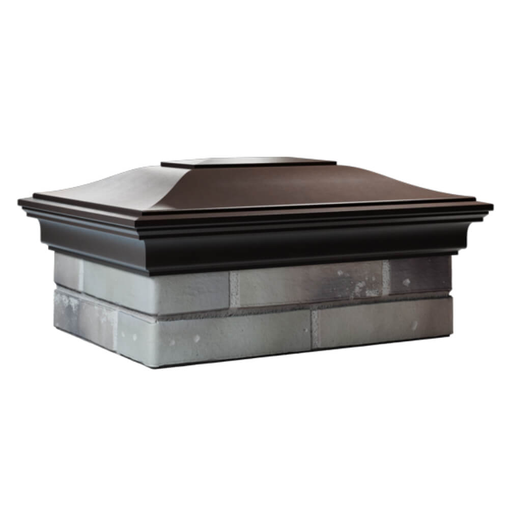 Колпак Zking Монблан Коричневый на столб 2х1.5 кирпича (515х385мм) в Аксае фото