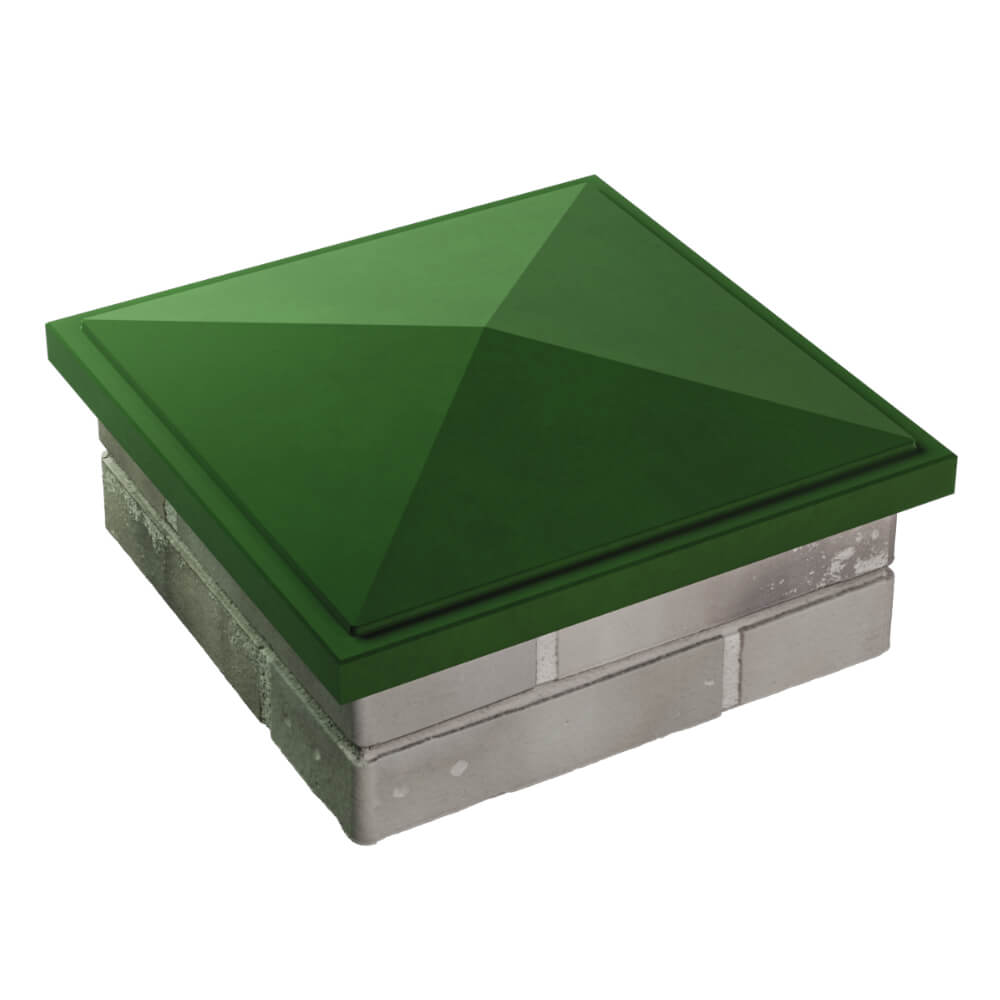 Колпак Zking БонаМоно Зеленый на столб 1.5х1.5 кирпича (385х385, 400х400мм) в Аксае фото