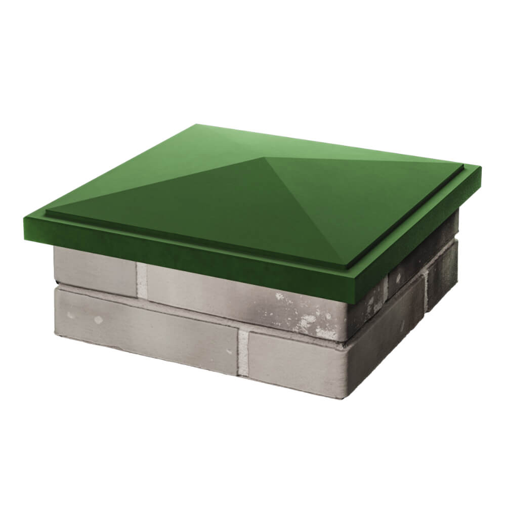 Колпак Zking БонаМоно Зеленый на столб 1.5х1.5 кирпича (385х385, 400х400мм) в Аксае фото