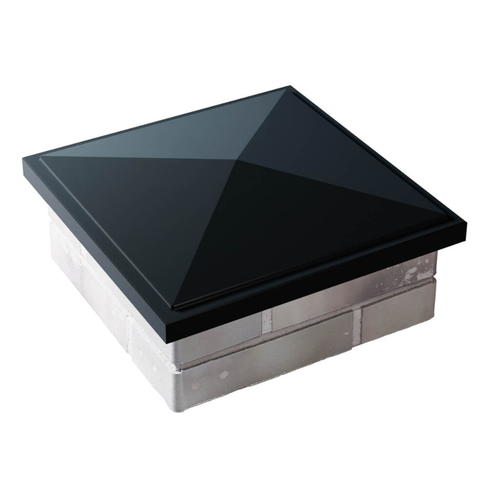 Колпак Zking БонаМоно Черный на столб 1.5х1.5 кирпича (385х385, 400х400мм) в Аксае фото