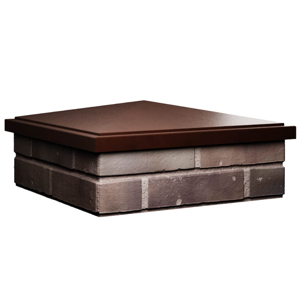 Колпак Zking БонаМоно Коричневый на столб 2х2 кирпича (515х515, 530х530мм) в Аксае фото