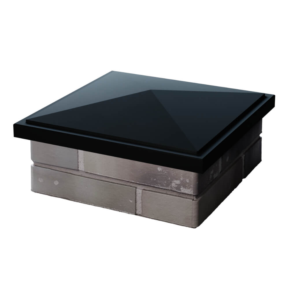 Колпак Zking БонаМоно Черный на столб 1.5х1.5 кирпича (385х385, 400х400мм) в Аксае фото