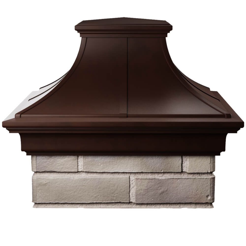 Колпак Zking Монблан Премиум Коричневый на столб 1.5х1.5 кирпича (385х385мм) Аксай фото