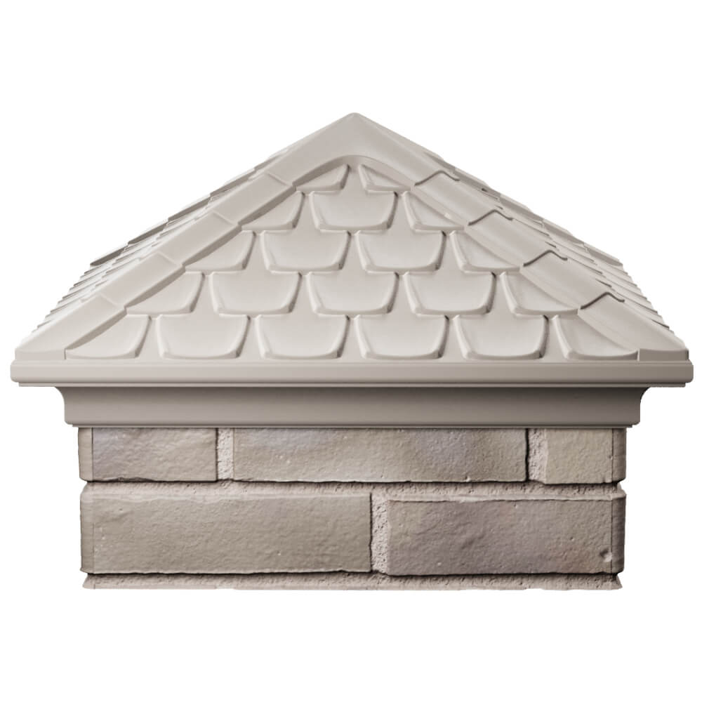 Колпак Zking Эльбрус Бежевый на столб 1.5х1.5 кирпича (385х385мм) Аксай фото