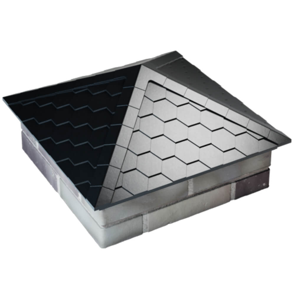 Колпак Zking Эверест Черный на столб 2х2 кирпича (535х535мм) Аксай фото