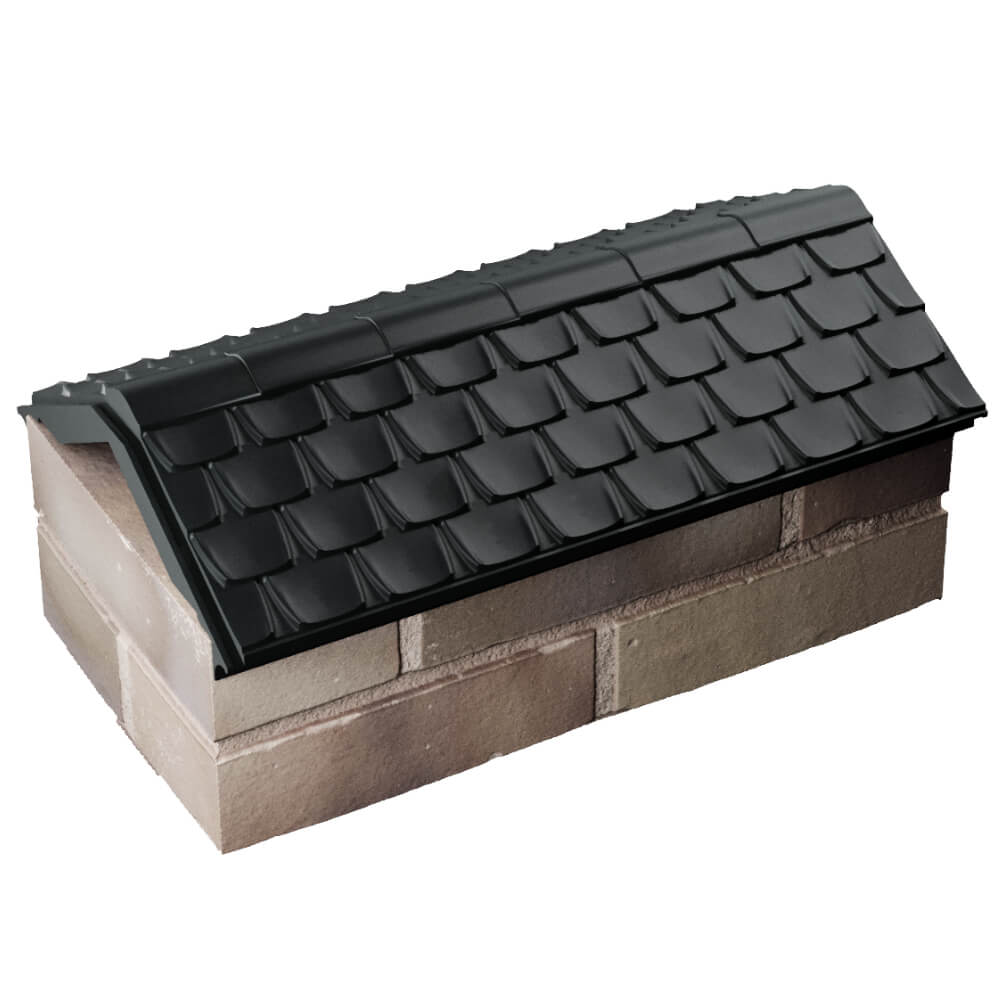 Парапет Zking Эльбрус Черный с посадкой на 1 кирпич (255мм) в Аксае фото