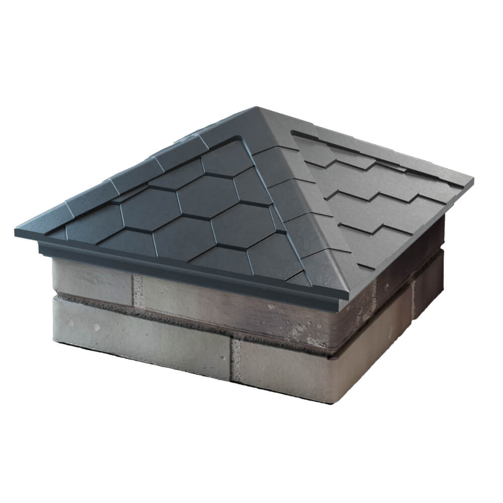 Колпак Zking Эверест Серый на столб 1.5х1.5 кирпича (390х390мм) в Аксае фото