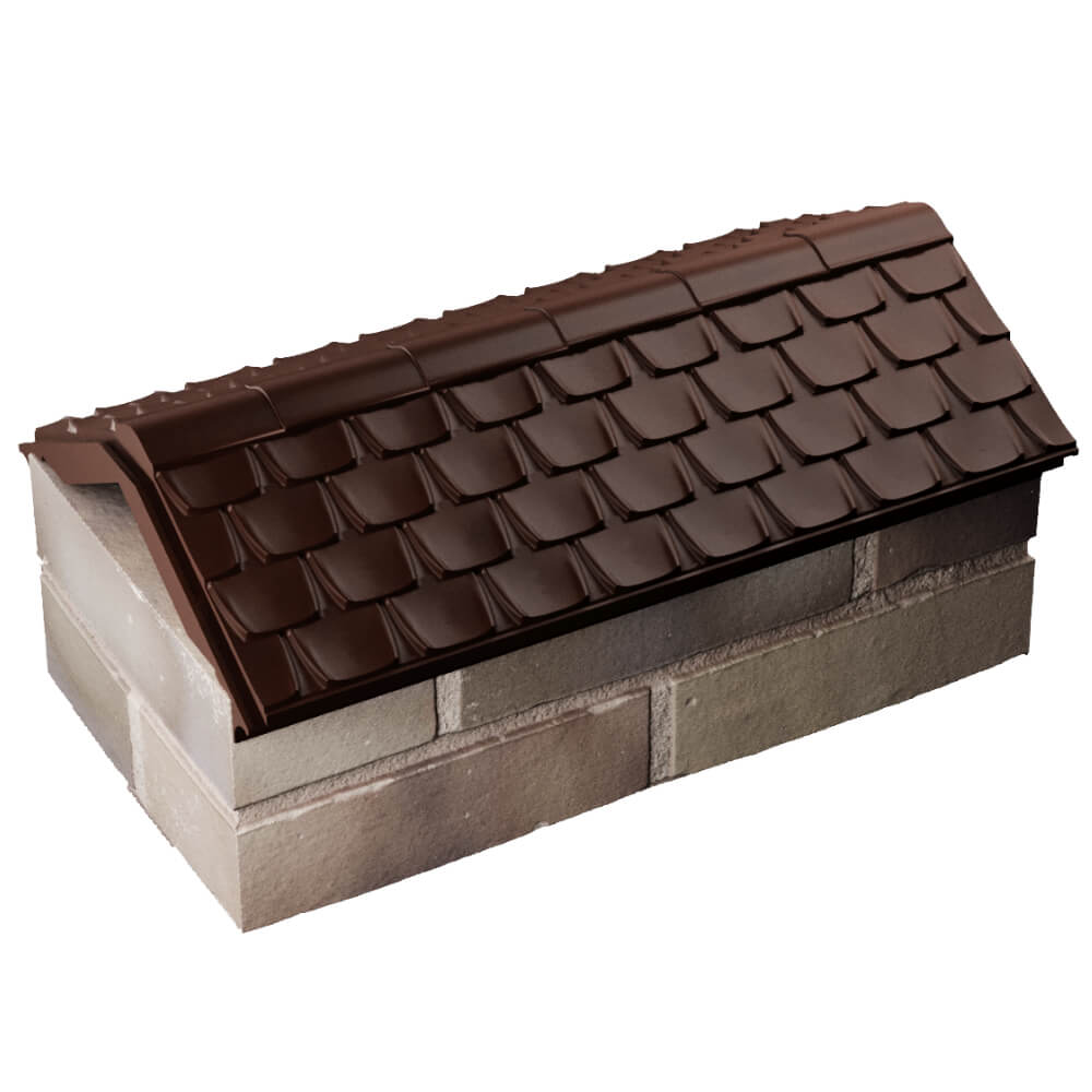 Парапет Zking Эльбрус Коричневый с посадкой на 1 кирпич (255мм) в Аксае фото