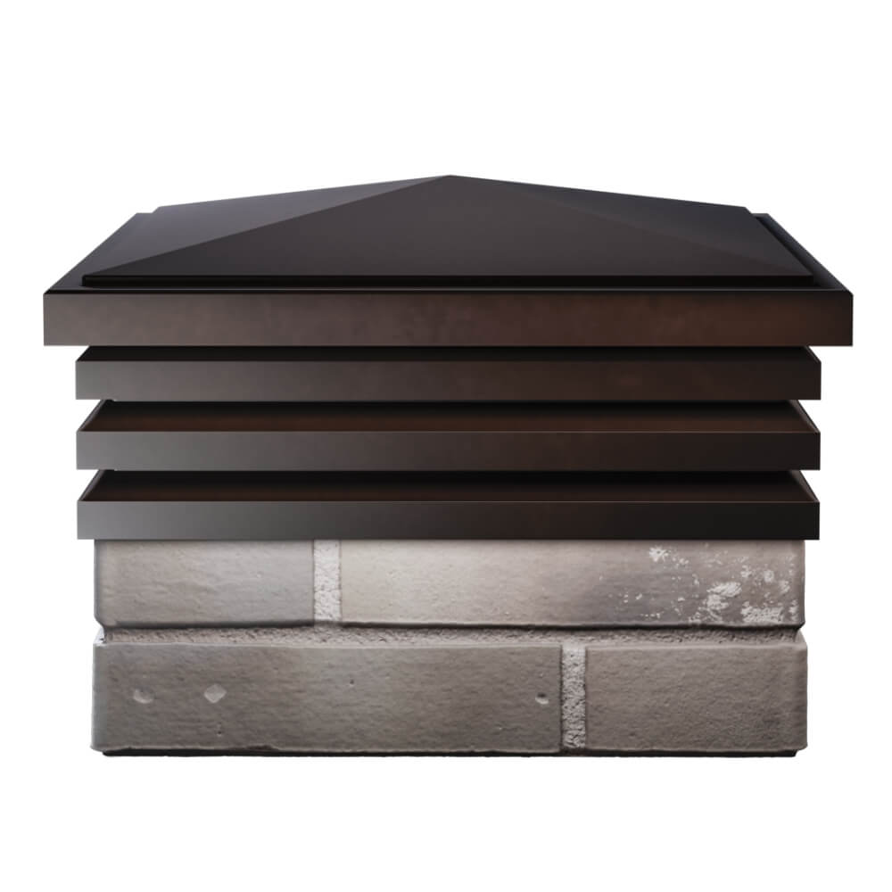 Колпак Zking Бона ХайТек Коричневый на столб 1.5х1.5 кирпича (385х385мм) Аксай фото