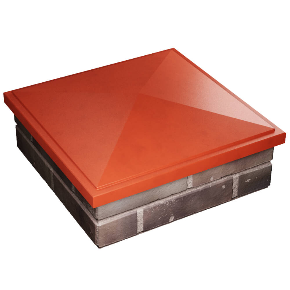 Колпак Zking БонаМоно Красный на столб 2х2 кирпича (515х515, 530х530мм) в Аксае фото