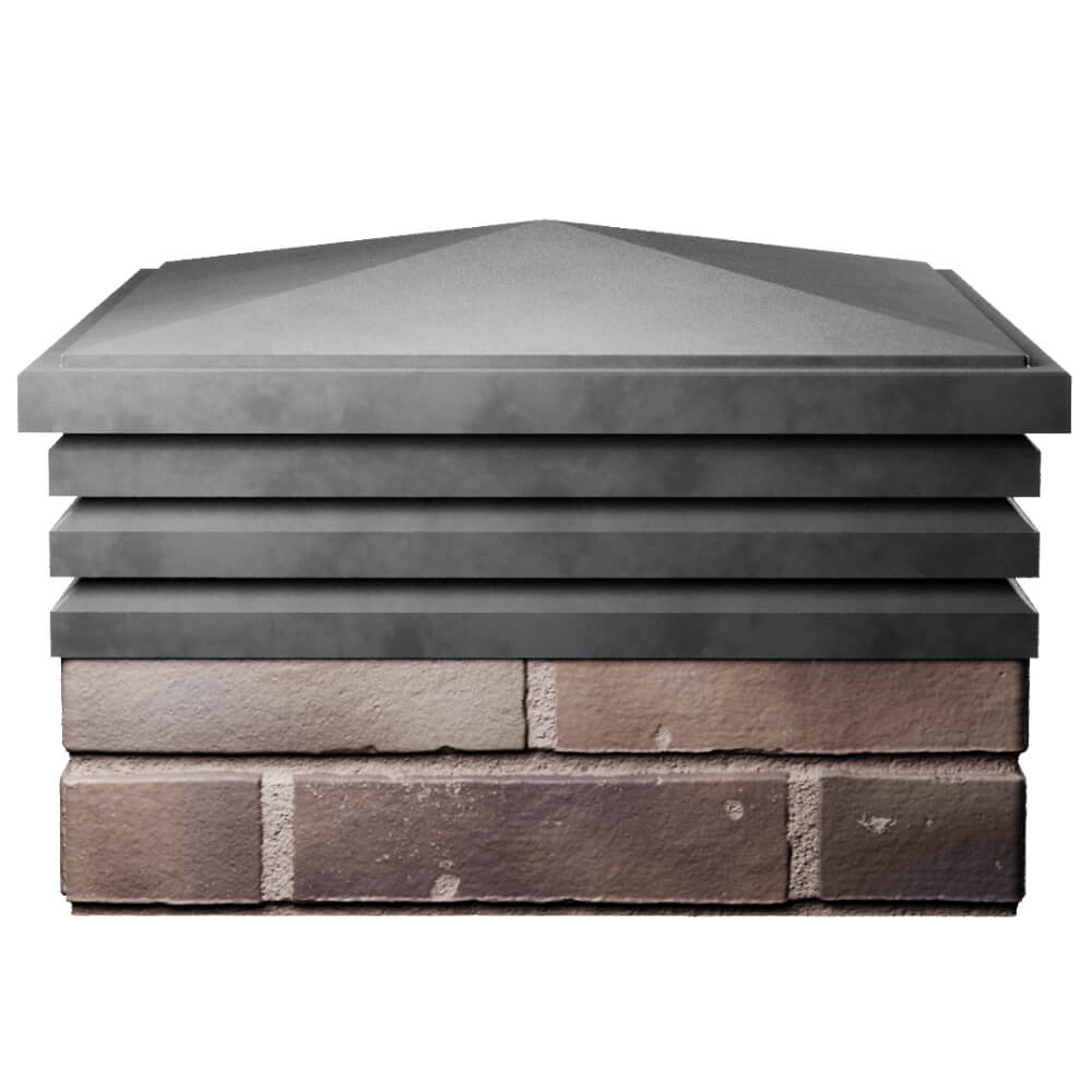 Колпак Zking Бона ХайТек Серый на столб 2х2 кирпича (513х513мм) Аксай фото